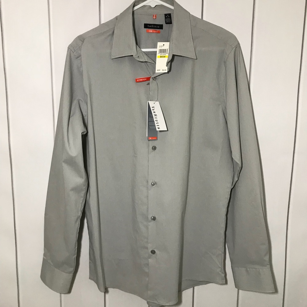Grey pinstripe men’s shirt
